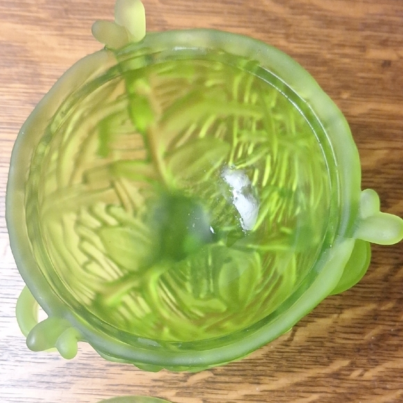 Vintage WESTMORELAND Glass Frosted Glass Candy Disg - Picture 5 of 9